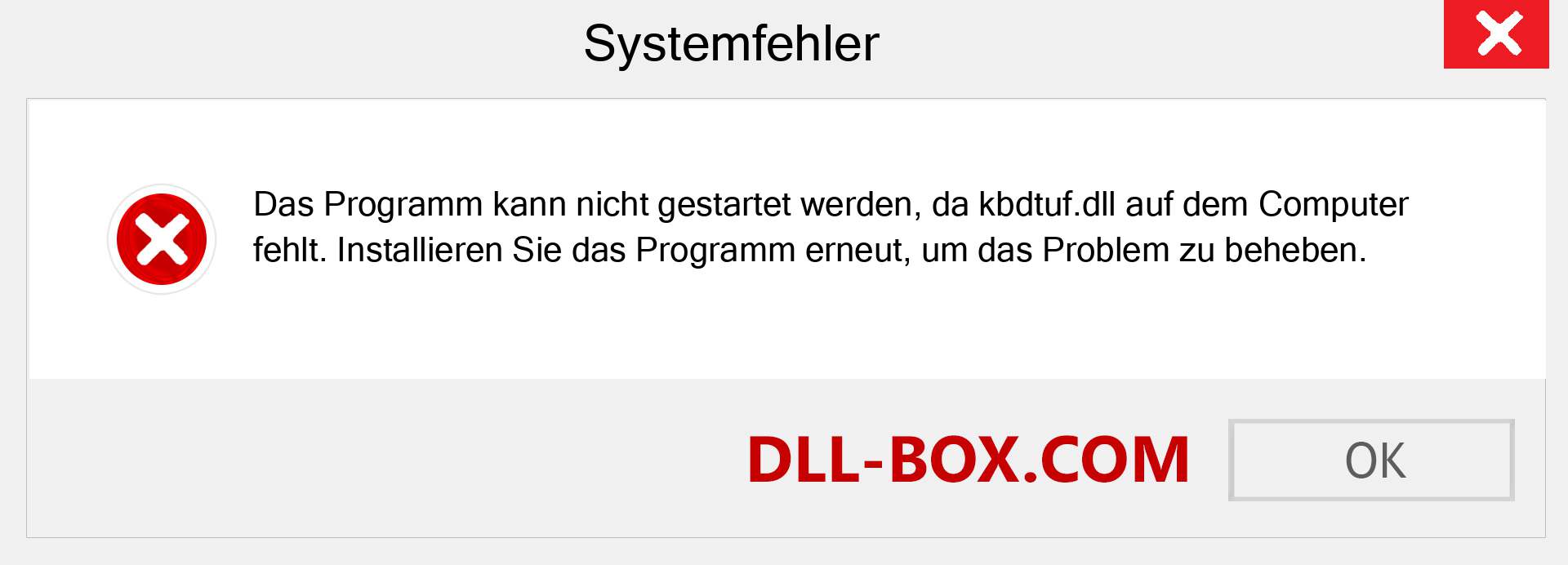 kbdtuf.dll-Datei fehlt?. Download für Windows 7, 8, 10 - Fix kbdtuf dll Missing Error unter Windows, Fotos, Bildern